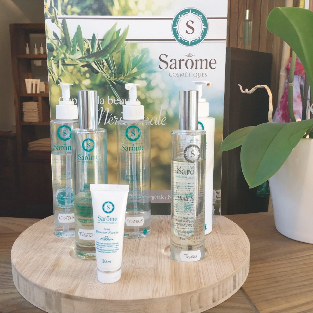 Logo Sarome cosmétique présentoir bois création 1703 Factory